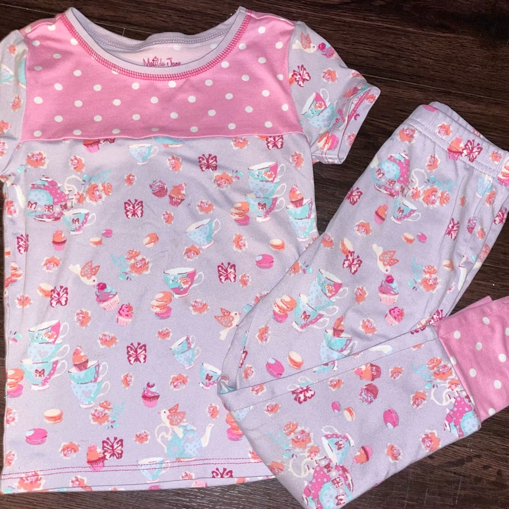 Matilda Jane Pink and Lavender Kids Pajama Set